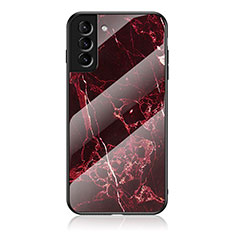 Silikon Schutzhülle Rahmen Tasche Hülle Spiegel für Samsung Galaxy S22 Plus 5G Rot