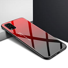 Silikon Schutzhülle Rahmen Tasche Hülle Spiegel für Vivo V20 Pro 5G Rot