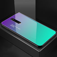 Silikon Schutzhülle Rahmen Tasche Hülle Spiegel für Xiaomi Mi 9T Cyan