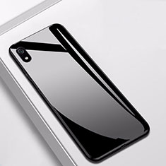 Silikon Schutzhülle Rahmen Tasche Hülle Spiegel für Xiaomi Redmi 7A Schwarz