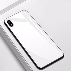 Silikon Schutzhülle Rahmen Tasche Hülle Spiegel für Xiaomi Redmi 7A Weiß