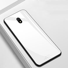 Silikon Schutzhülle Rahmen Tasche Hülle Spiegel für Xiaomi Redmi 8A Weiß