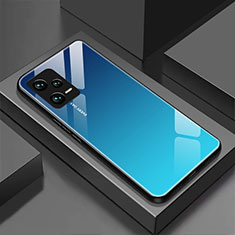 Silikon Schutzhülle Rahmen Tasche Hülle Spiegel für Xiaomi Redmi Note 12 Pro+ Plus 5G Blau