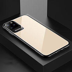 Silikon Schutzhülle Rahmen Tasche Hülle Spiegel G02 für Apple iPhone 11 Pro Max Gold