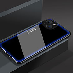 Silikon Schutzhülle Rahmen Tasche Hülle Spiegel M01 für Apple iPhone 13 Blau
