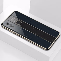 Silikon Schutzhülle Rahmen Tasche Hülle Spiegel M01 für Huawei Honor 10 Lite Schwarz