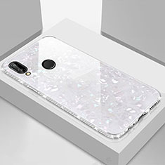 Silikon Schutzhülle Rahmen Tasche Hülle Spiegel M01 für Huawei Honor V10 Lite Weiß