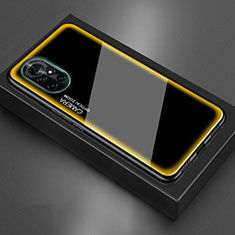 Silikon Schutzhülle Rahmen Tasche Hülle Spiegel M01 für Huawei Nova 8 5G Gelb