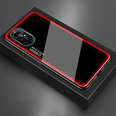 Silikon Schutzhülle Rahmen Tasche Hülle Spiegel M01 für Huawei Nova 8 5G Rot