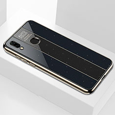 Silikon Schutzhülle Rahmen Tasche Hülle Spiegel M01 für Huawei P Smart+ Plus Schwarz