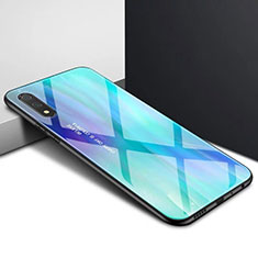 Silikon Schutzhülle Rahmen Tasche Hülle Spiegel M01 für Huawei P Smart Z (2019) Cyan