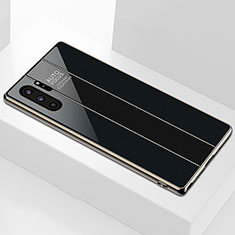 Silikon Schutzhülle Rahmen Tasche Hülle Spiegel M01 für Samsung Galaxy Note 10 Plus 5G Schwarz