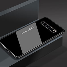 Silikon Schutzhülle Rahmen Tasche Hülle Spiegel M01 für Samsung Galaxy S10 5G SM-G977B Schwarz