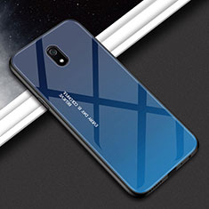 Silikon Schutzhülle Rahmen Tasche Hülle Spiegel M01 für Xiaomi Redmi 8A Blau