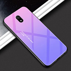 Silikon Schutzhülle Rahmen Tasche Hülle Spiegel M01 für Xiaomi Redmi 8A Violett