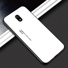 Silikon Schutzhülle Rahmen Tasche Hülle Spiegel M01 für Xiaomi Redmi 8A Weiß