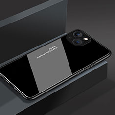 Silikon Schutzhülle Rahmen Tasche Hülle Spiegel M02 für Apple iPhone 14 Schwarz