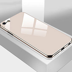 Silikon Schutzhülle Rahmen Tasche Hülle Spiegel M02 für Apple iPhone 6 Plus Gold