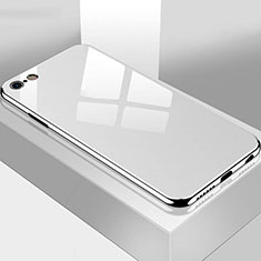 Silikon Schutzhülle Rahmen Tasche Hülle Spiegel M02 für Apple iPhone 6 Plus Weiß
