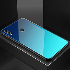 Silikon Schutzhülle Rahmen Tasche Hülle Spiegel M02 für Huawei Honor V10 Lite Hellblau