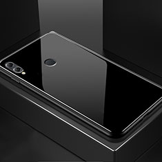 Silikon Schutzhülle Rahmen Tasche Hülle Spiegel M02 für Huawei Honor V10 Lite Schwarz