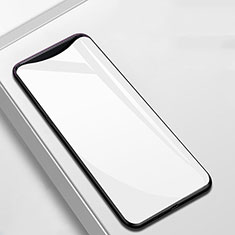 Silikon Schutzhülle Rahmen Tasche Hülle Spiegel M02 für Oppo Find X Super Flash Edition Weiß