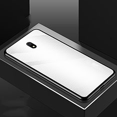Silikon Schutzhülle Rahmen Tasche Hülle Spiegel M02 für Xiaomi Redmi 8A Weiß