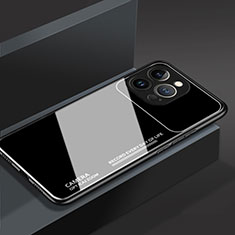 Silikon Schutzhülle Rahmen Tasche Hülle Spiegel M03 für Apple iPhone 13 Pro Max Schwarz