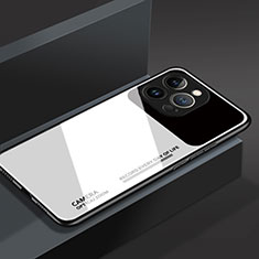 Silikon Schutzhülle Rahmen Tasche Hülle Spiegel M03 für Apple iPhone 13 Pro Max Weiß