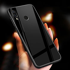 Silikon Schutzhülle Rahmen Tasche Hülle Spiegel M03 für Huawei Honor 10 Lite Schwarz