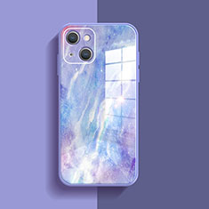 Silikon Schutzhülle Rahmen Tasche Hülle Spiegel M05 für Apple iPhone 13 Violett