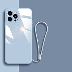 Silikon Schutzhülle Rahmen Tasche Hülle Spiegel M08 für Apple iPhone 13 Pro Blau