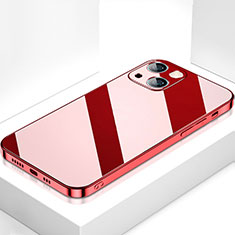 Silikon Schutzhülle Rahmen Tasche Hülle Spiegel M09 für Apple iPhone 13 Rot