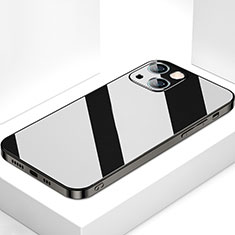 Silikon Schutzhülle Rahmen Tasche Hülle Spiegel M09 für Apple iPhone 13 Schwarz