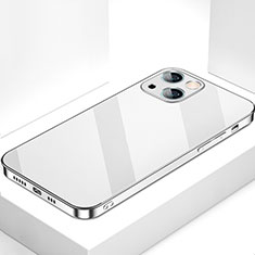Silikon Schutzhülle Rahmen Tasche Hülle Spiegel M09 für Apple iPhone 13 Silber