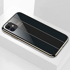 Silikon Schutzhülle Rahmen Tasche Hülle Spiegel T01 für Apple iPhone 11 Schwarz