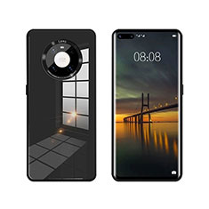 Silikon Schutzhülle Rahmen Tasche Hülle Spiegel T01 für Huawei Mate 40 Pro Schwarz