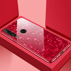 Silikon Schutzhülle Rahmen Tasche Hülle Spiegel T01 für Huawei P30 Lite New Edition Rot