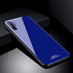 Silikon Schutzhülle Rahmen Tasche Hülle Spiegel T01 für Samsung Galaxy Note 10 Plus 5G Blau