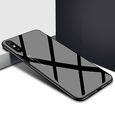 Silikon Schutzhülle Rahmen Tasche Hülle Spiegel T01 für Xiaomi Redmi 9A Schwarz