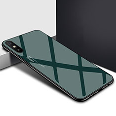 Silikon Schutzhülle Rahmen Tasche Hülle Spiegel T01 für Xiaomi Redmi 9AT Nachtgrün