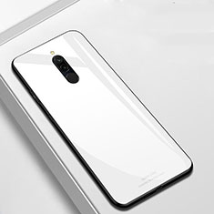Silikon Schutzhülle Rahmen Tasche Hülle Spiegel T01 für Xiaomi Redmi Note 8T Weiß