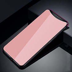 Silikon Schutzhülle Rahmen Tasche Hülle Spiegel T02 für Oppo Find X Super Flash Edition Rosa