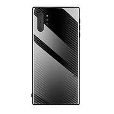 Silikon Schutzhülle Rahmen Tasche Hülle Spiegel T02 für Samsung Galaxy Note 10 Plus 5G Schwarz