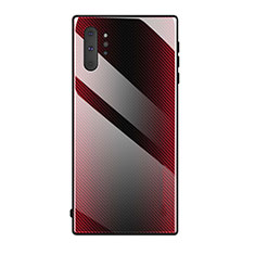 Silikon Schutzhülle Rahmen Tasche Hülle Spiegel T02 für Samsung Galaxy Note 10 Plus Rot
