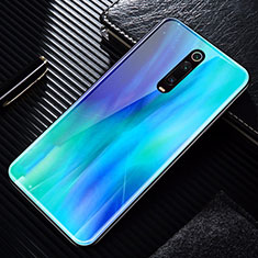 Silikon Schutzhülle Rahmen Tasche Hülle Spiegel T02 für Xiaomi Redmi K20 Pro Hellblau