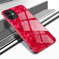 Silikon Schutzhülle Rahmen Tasche Hülle Spiegel T04 für Apple iPhone 11 Rot