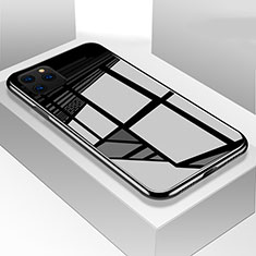 Silikon Schutzhülle Rahmen Tasche Hülle Spiegel T05 für Apple iPhone 11 Pro Schwarz