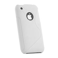 Silikon Schutzhülle S-Line Tasche Durchsichtig Transparent für Apple iPhone 3G 3GS Weiß