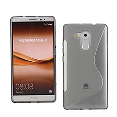 Silikon Schutzhülle S-Line Tasche Durchsichtig Transparent für Huawei Mate 8 Grau